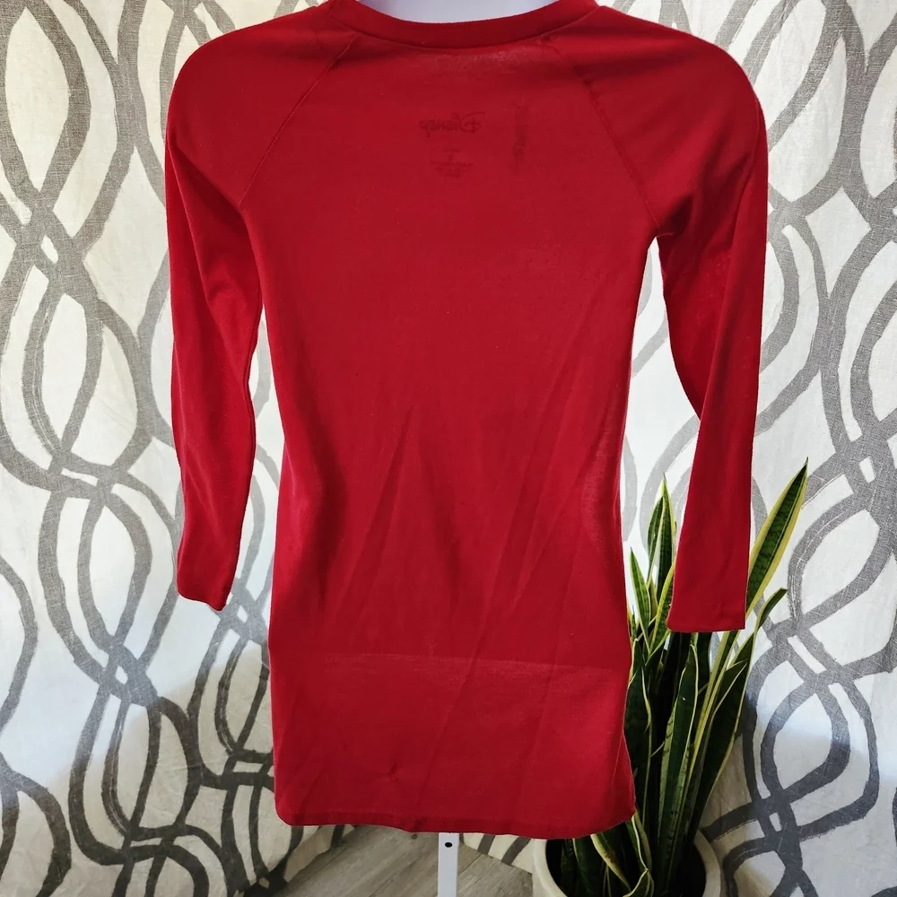 Disney Kids Red and Gray Mickey Mouse Raglan Shirt